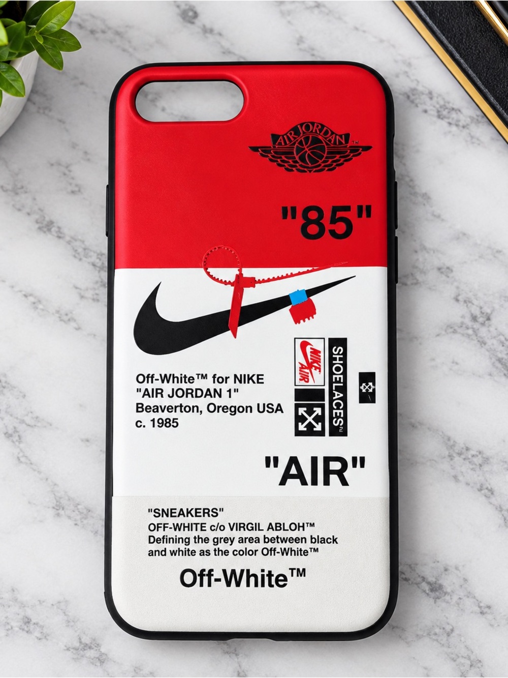 Off-White Red and White Case for Cell Phones